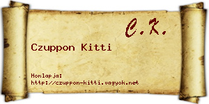 Czuppon Kitti névjegykártya